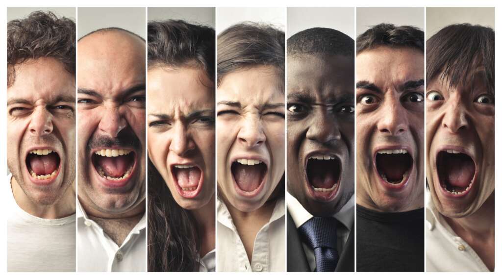 Faces of angry employees | workplace violence e-learning